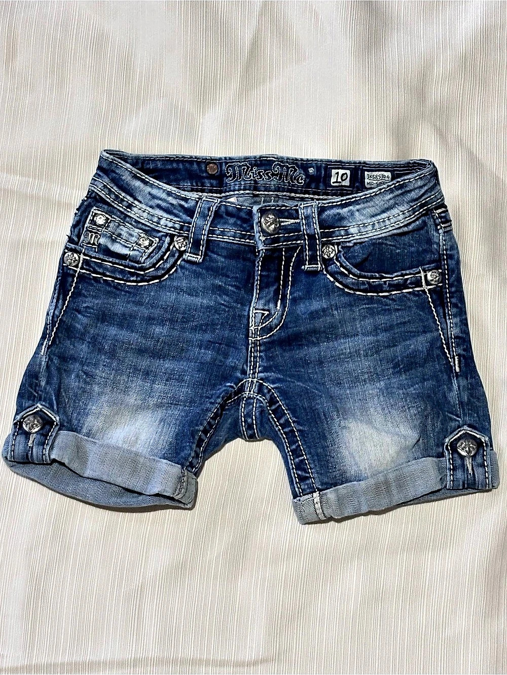 Miss Me Girls Denim Shorts Size 10